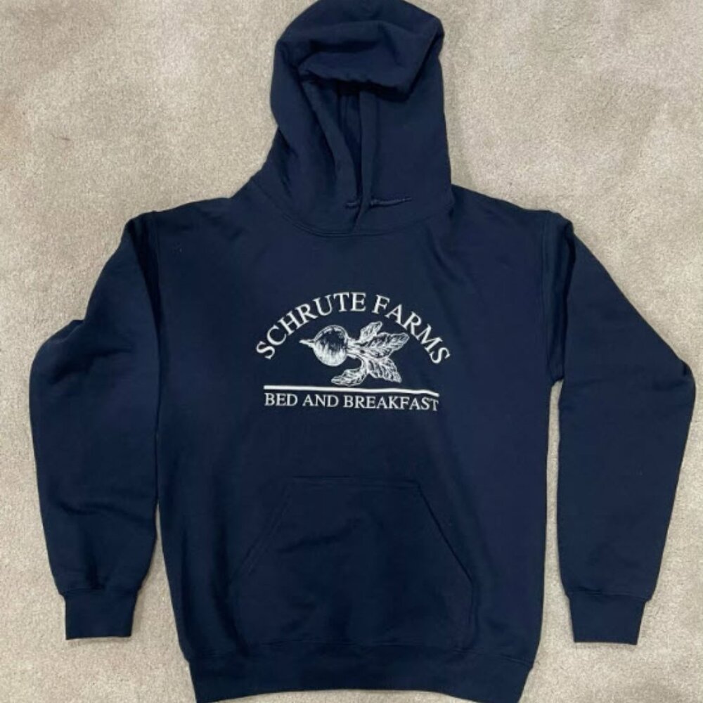 The Office! Schrute Farms Bed and Breakfast Hoodie Unisex Med